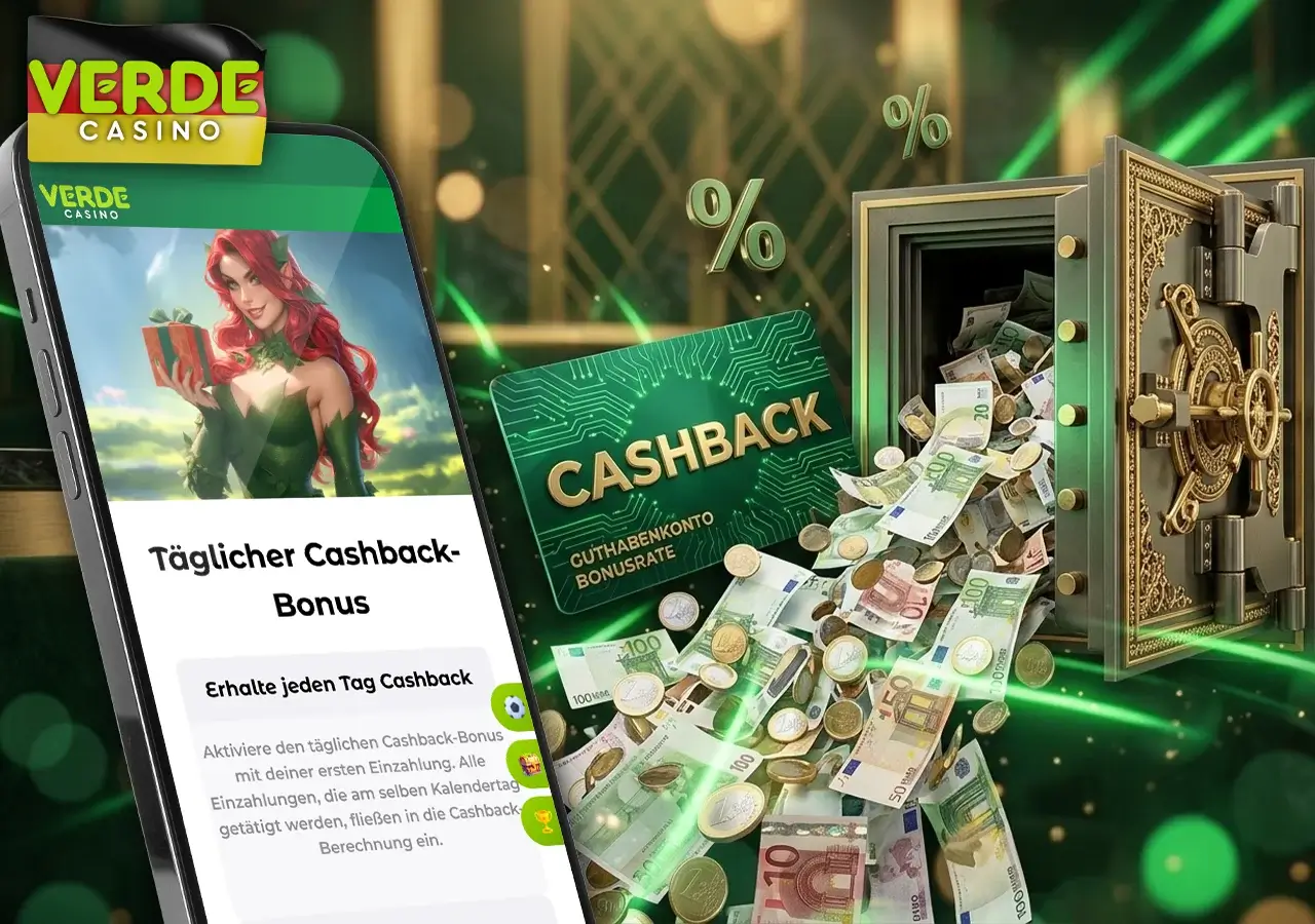 Wöchentliche Cashback Rückerstattung von Verlusten für active Spieler.